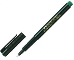 Ручка капиллярная Faber-Castell 151163 зеленая 0,4мм Finepen