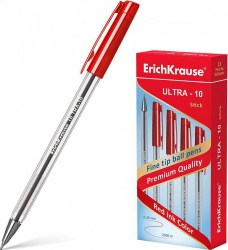 Ручка красная ErichKrause 39433 Ultra L-10 масляная основа
