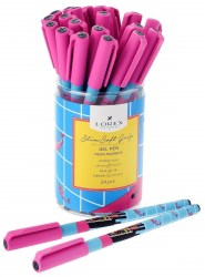 Ручка Lorex LXGPSSG-NM2 Slim Soft Grip "NEON MADNESS" гелевая, синий 0,5мм 221019