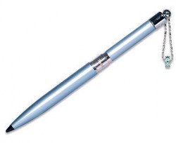 Ручка Pentel B610S-A черная 0,8мм со стилусом голубой корпус Sophia
