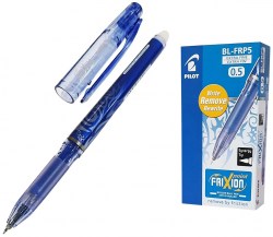 Ручка Pilot BL-FRP5 Frixion Point гелевая синяя 0,25мм резин манжет 207983