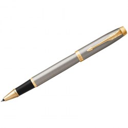 Ручка подар.  IM Роллер Brushed Metal GT 0,8мм черный 1931663 246628 (Parker)
