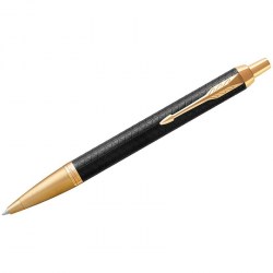 Ручка подар.  IM РШ Premium Black/Gold GТсиняя, 1,0мм кнопочн.1931667 /Parker/