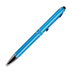 Ручка шариковая 15BP3662-240 IP2, пов.мех, лазурный матовый, хром /Portobello/