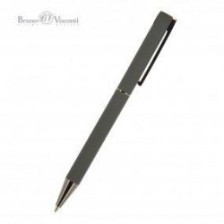 Ручка шариковая Bruno Visconti 20-0246 "Bergamo" синяя 0,7мм серый корпус