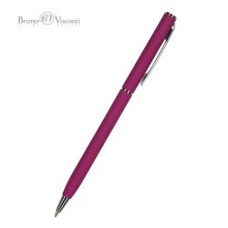 Ручка шариковая Bruno Visconti 20-0250/04 "Polermo" авт. синяя 0,7мм бордовый метал. корпус
