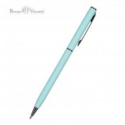 Ручка шариковая Bruno Visconti 20-0250/08 "Polermo" авт. синяя 0,7мм нежно-голубой метал. корпус