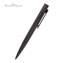 Ручка шариковая Bruno Visconti 20-0342 "Verona" синяя 1,0мм вороненая сталь, черный корпус