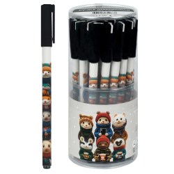 Ручка шариковая Феникс 71666 "ВЯЗАНЫЕ ЗВЕРИ" синяя 0,5/0,35мм