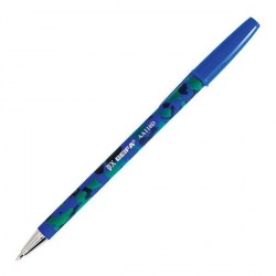 Ручка синяя Beifa AA110D 0,5мм шариковая прорезиненный "Камуфляж" мет/нак. 059162