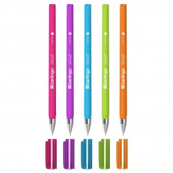 Ручка синяя Berlingo CBp_07250 Starlight 0,7мм прорезиненный цветной корпус 255130