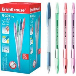 Ручка синяя ErichKrause 39532 R-301 Grip Spring