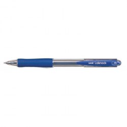 Ручка Uni SN-100 шариковая, 0,5 автоматическая, синяя, рез/упор, Laknock 66270
