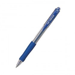 Ручка Uni SN-100 шариковая, 0,7 автоматическая, синяя, рез/упор, Laknock 66274