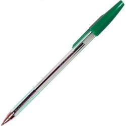 Ручка зеленая Beifa 927 шариковая прозрачный корпус 029022
