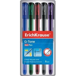 Ручки гелевые  5цв. ErichKrause 39002 G-Tone