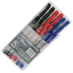 Ручки гелевые  6цв. Sponsor SGP02S/6 рез.упор 0,5мм 