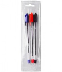 Ручки шариковые  3цв. Стамм РШ106 VeGa 0,7мм на масляной основе