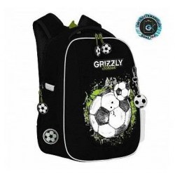 Рюкзак Grizzly RAf-393-4/3 Мяч черный/серый
