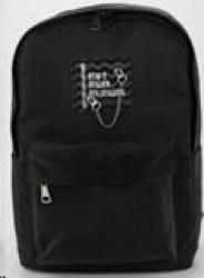 Рюкзак Sanvero BP20004 черный на молнии, 1 отдел, 2 наруж.кармана, полированный бархат 40х28,5х17см
