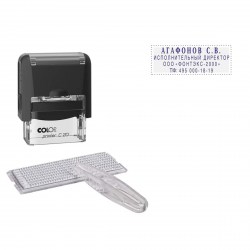 Штамп Printer С20 Set ч 4-х строчный самонаборный 14*38мм Colop /Berlingo/ 353802