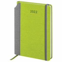 СКИДКА 50% Ежедневник 2022г. Brauberg 112798 А5 "Mosaic" зеленый, карман для ручки, кожзам 