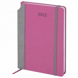 СКИДКА 50% Ежедневник 2022г. Brauberg 112801 "Mosaic" розовый, карман для ручки, кожзам 