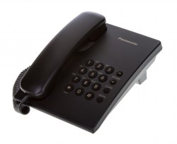 Телефон  Panasonic KX-TS 2350 RUВ (проводной, черный)