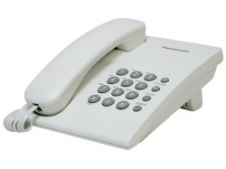 Телефон  Panasonic KX-TS 2350 RUW (проводной,белый)