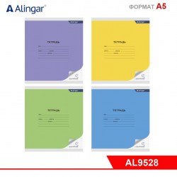 Тетрадь  12л. клетка Alingar AL9528 "Mix Bright" ассорти 