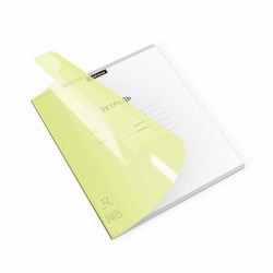 Тетрадь  12л. клетка "Классика" 56352 Neon желтый с пластиковой обложкой /Полиграфика/