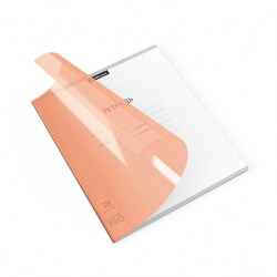 Тетрадь  18л. клетка "Классика" 56368 Neon оранжевый с пластиковой обложкой /Полиграфика/