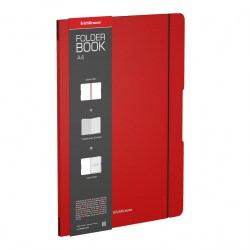 Тетрадь  48л. А4 ErichKrause 48228 клетка FolderBook Classic, съемная пластиковая обложка, красная