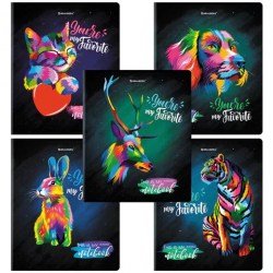 Тетрадь  48л Brauberg 404374 "Animals Pop-Art" клетка, ассорти