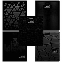 Тетрадь  48л Brauberg 404375 "Black" клетка, ассорти