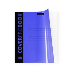 Тетрадь  48л. ErichKrause 46937 клетка CoverProBook Neon, голубой, с пластиковой обложкой