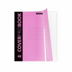 Тетрадь  48л. ErichKrause 46938  CoverProBook Neon клетка розовый с пластиковой обложкой 