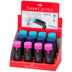 Точилка Faber-Castell 183706 Combi 1отв, контейнер, ассорти 306098