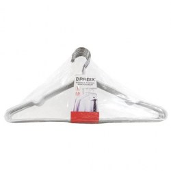 Вешалка Brabix 608469 Ultra, комплект 10шт, металл, антискользящие белые р 48-50