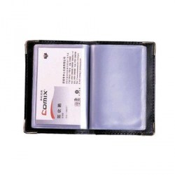 Визитница Comix NU64 на 64 визитки черный кожзам