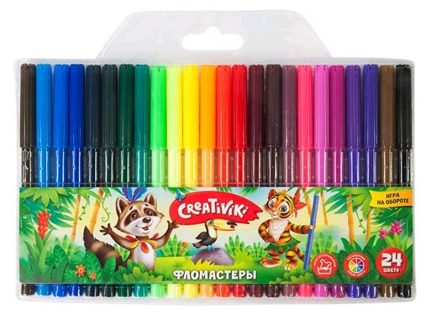 Фломастеры 24цв. Creativiki ФЛВ24КР в блистере 162101