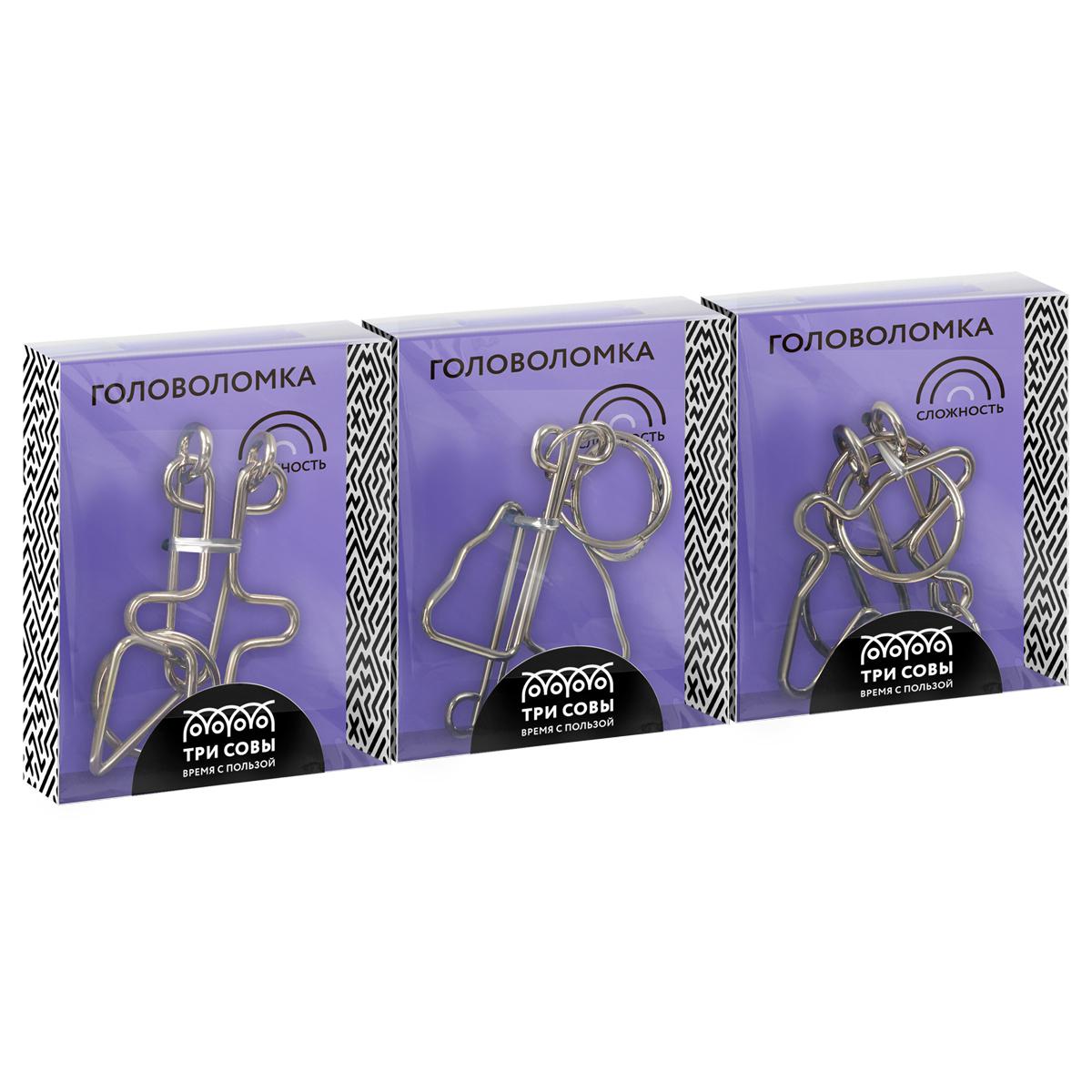 Игра-головоломка Три совы PMm_16934 маталлическая средняя, сложность 2 уровень, ассорти 370196