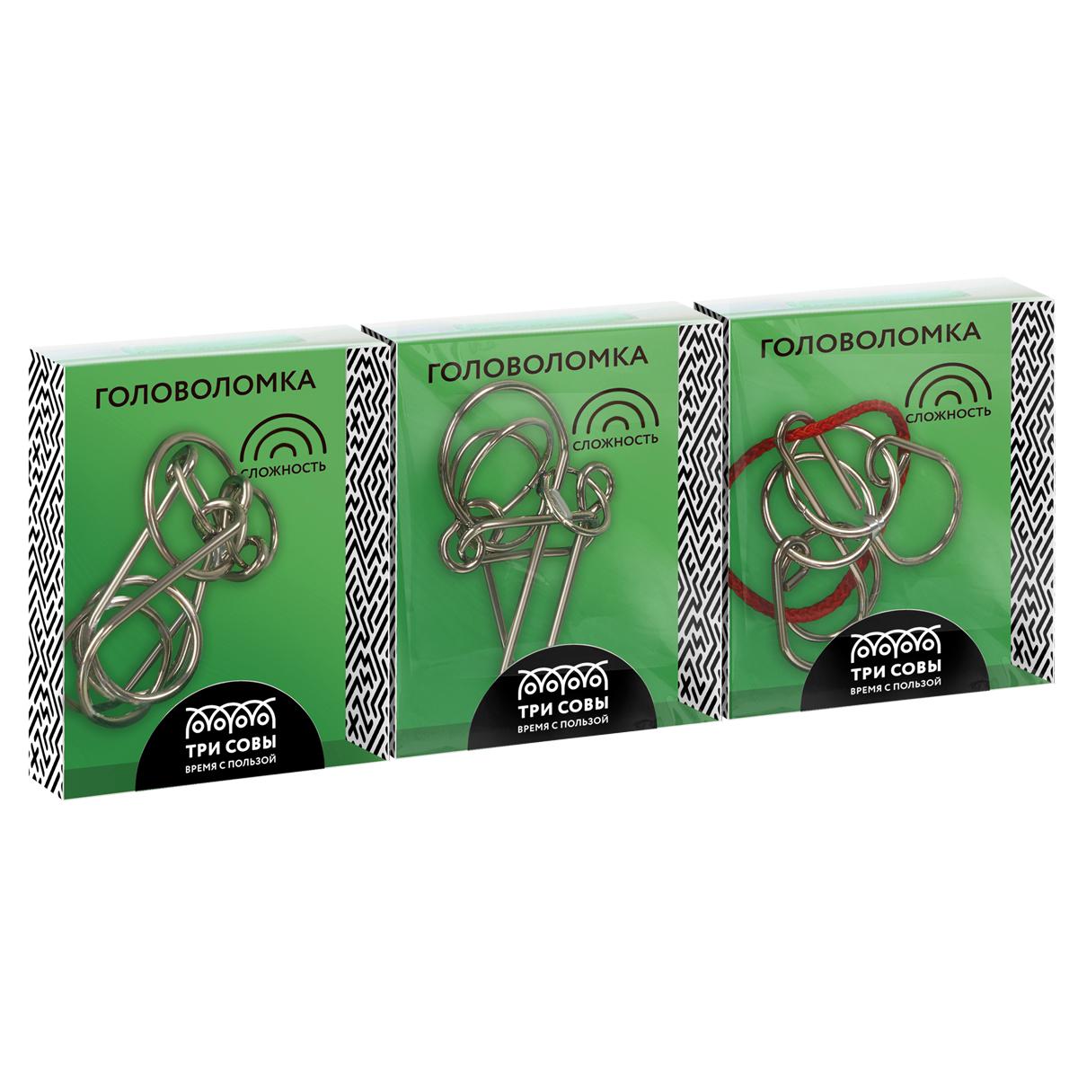 Игра-головоломка Три совы PMm_16936 маталлическая средняя, сложность 3 уровень, ассорти 370197