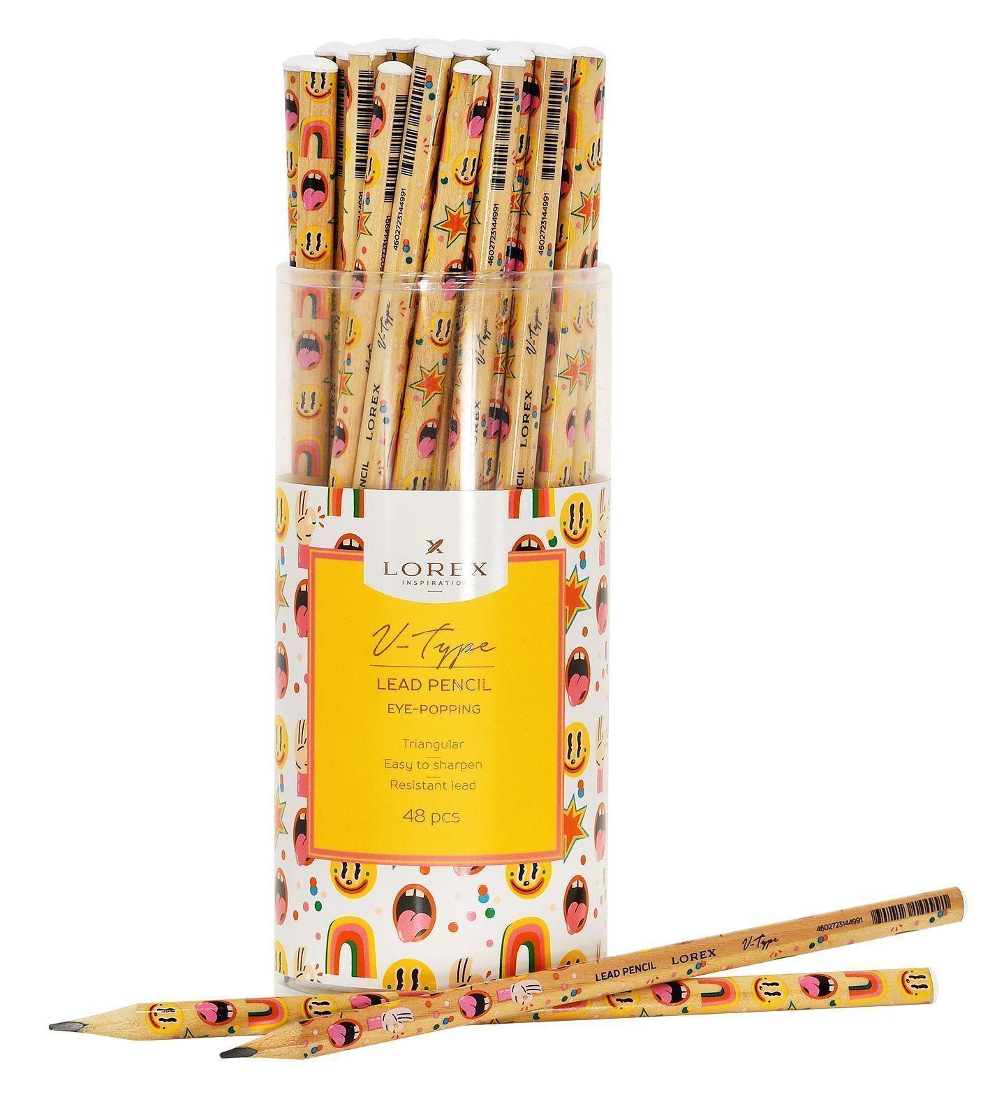 Карандаш ч/г Lorex LXLPVT-EP "V-TYPE EYE-POPPING" НВ трехгранный 220878