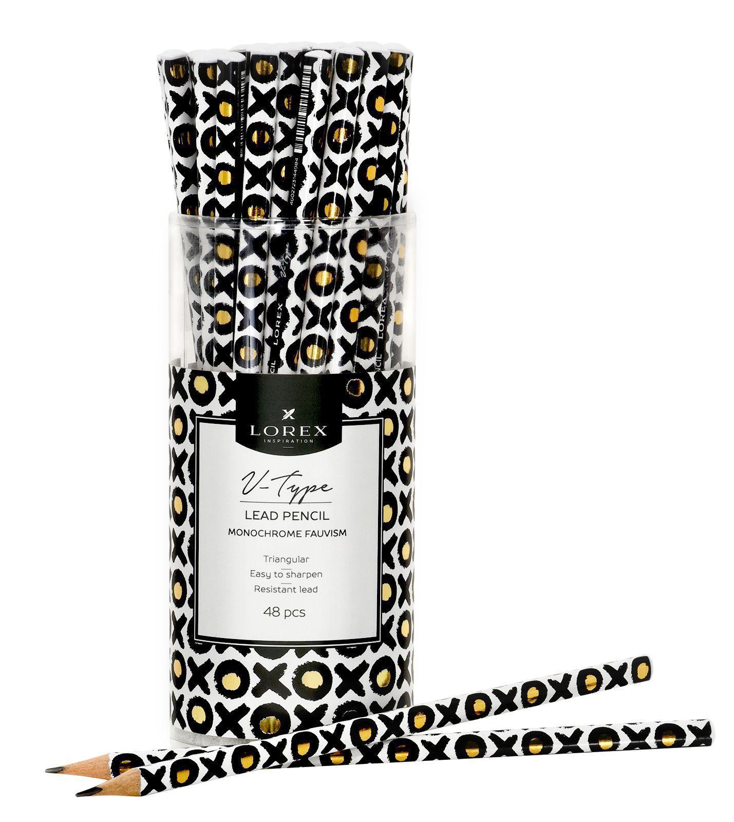 Карандаш ч/г Lorex LXLPVT-MF "V-TYPE MONOCHROME FAUVISM" НВ трехгранный 220877
