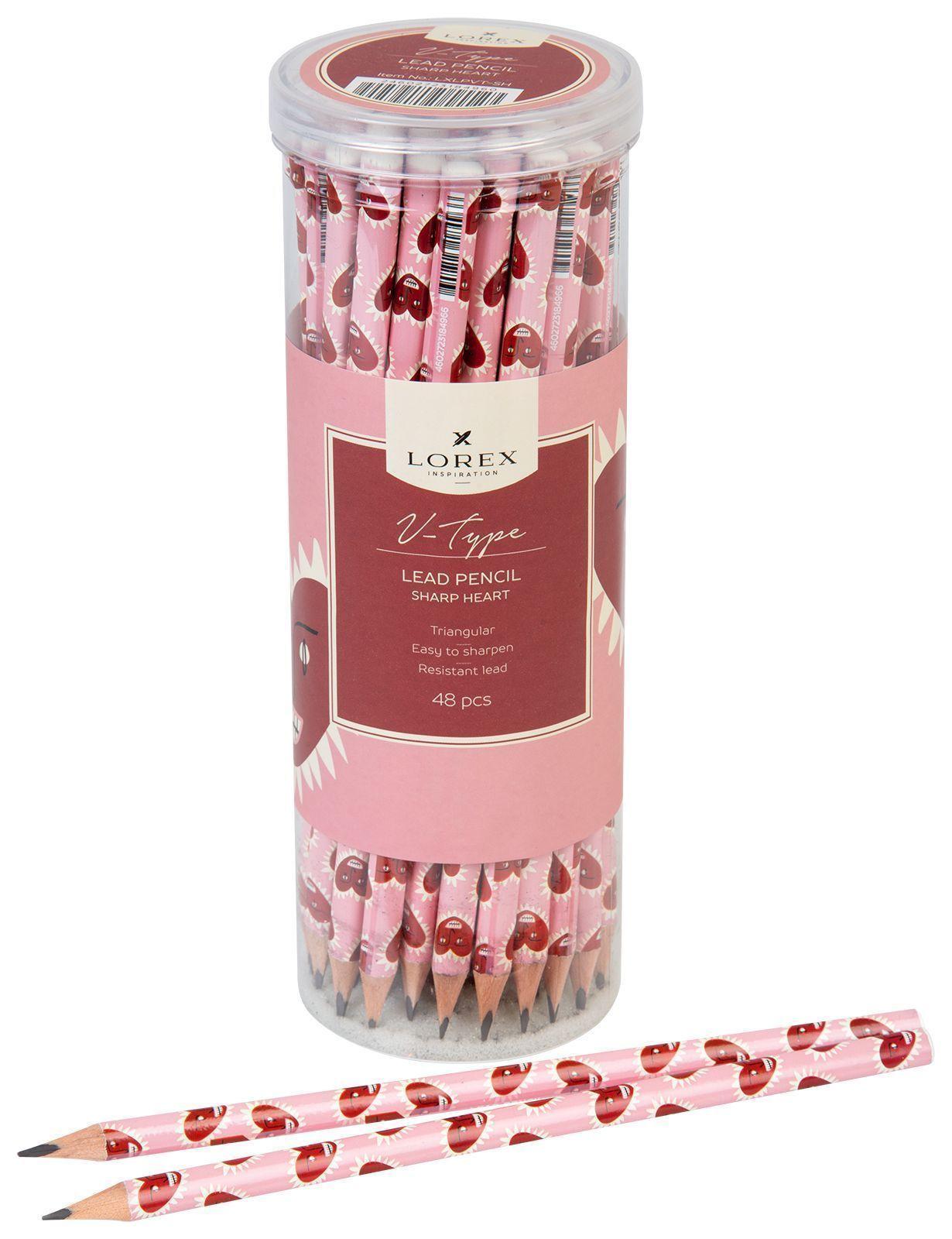 Карандаш ч/г Lorex LXLPVT-SH "V-TYPE SHARP HEART" НВ трехгранный 251073