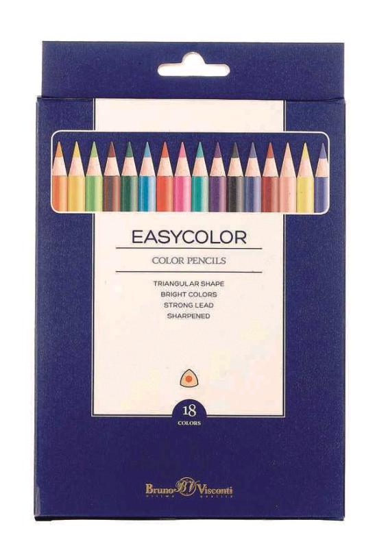 Карандаши 18цв. Bruno Visconti 30-0029 "Easycolor" 