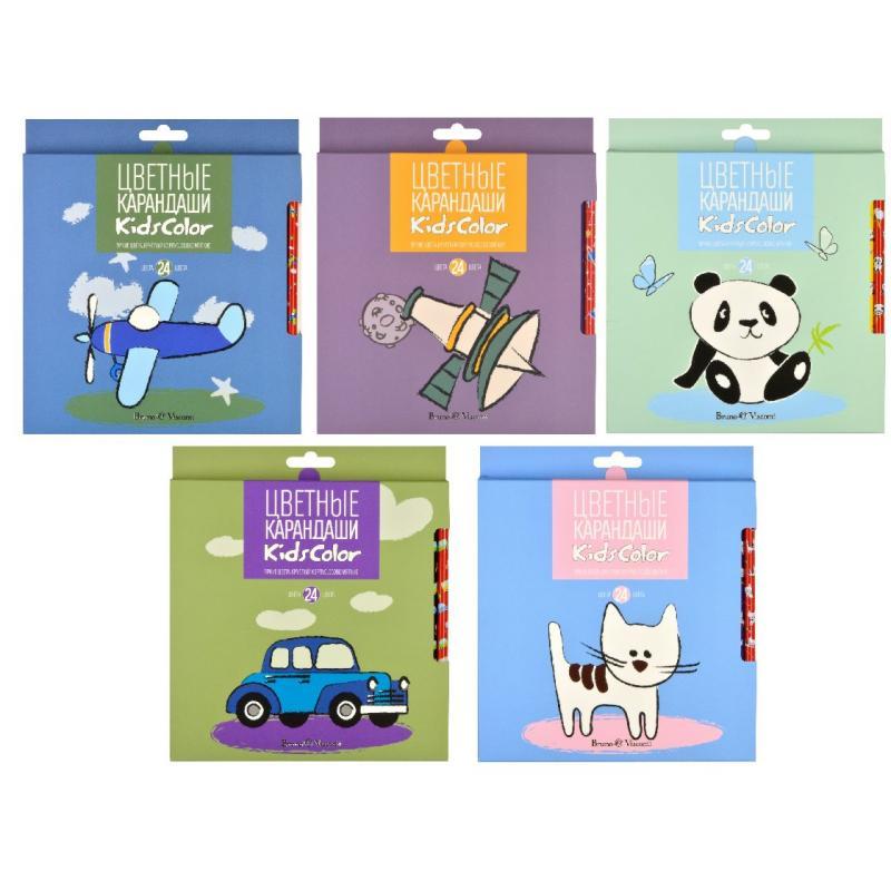 Карандаши 24цв. Bruno Visconti 30-0105 "KIDSCOLOR" ассорти