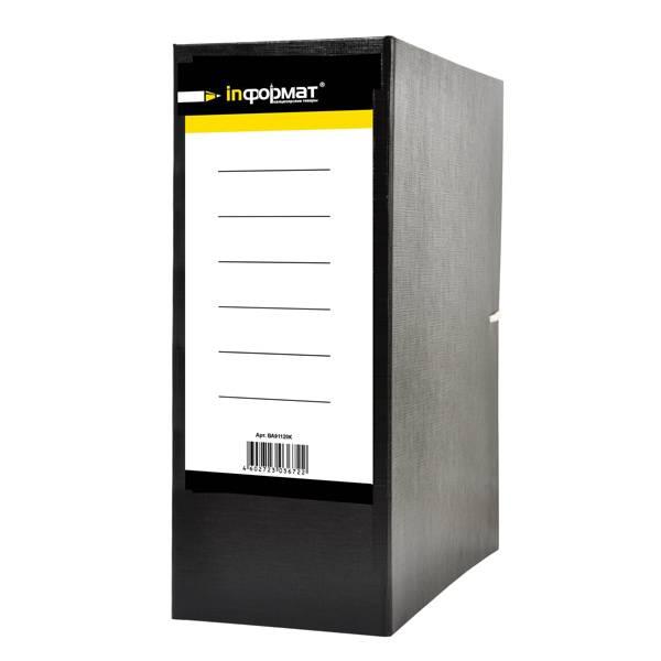 Короб архивный  80мм inФормат BA9180 бумвинил сборный с завязками ассорти 065045/065044