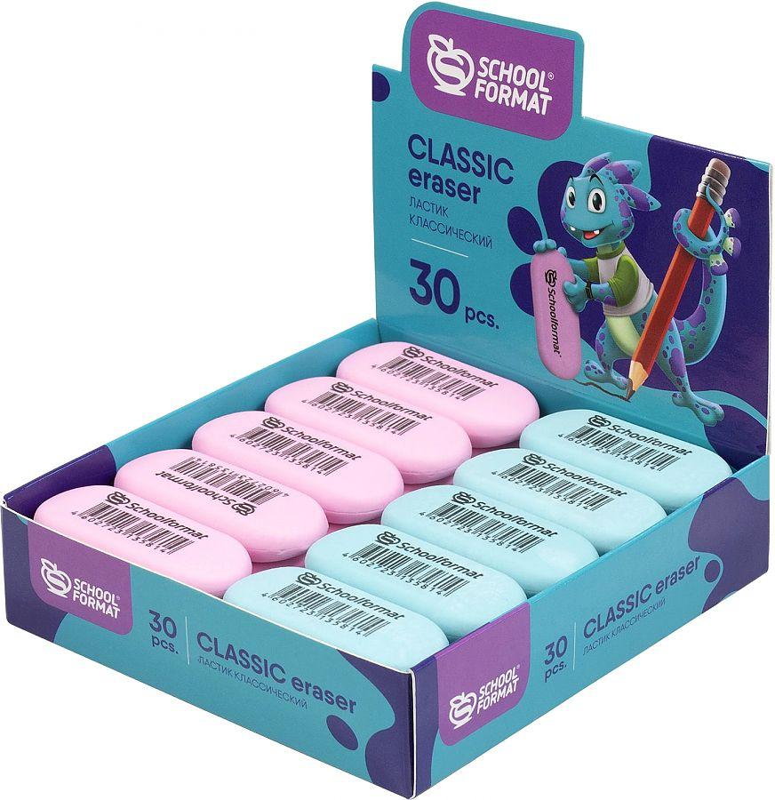 Ластик Schoolformat ЛСТ-СМД "CLASSIC SMART DINO" 52*25*6мм, ассорти 212024